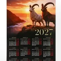 Календарь 2027, настенный, А3 &laquo;Два козла&raquo;