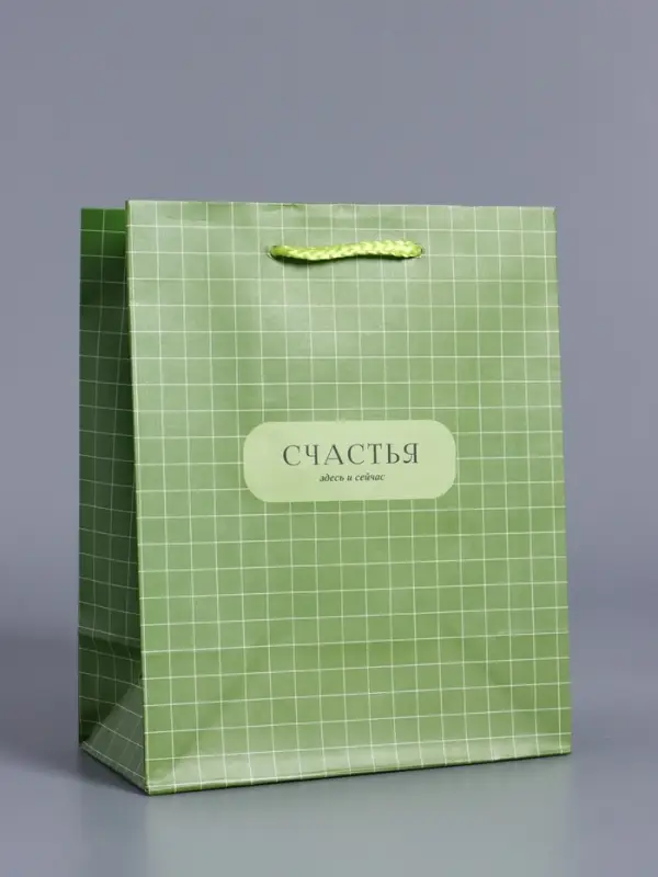Пакет подарочный ламинированный "Здесь и сейчас" 18 х 22,3 х 10 см