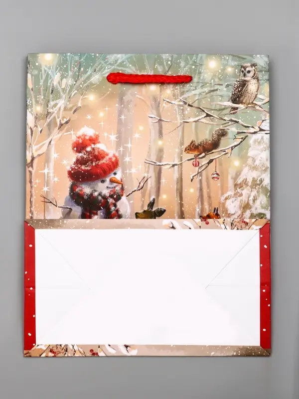 Пакет подарочный новогодний ламинированный, «Встреча друзей » , 18×10×22.3 см Пакет подарочный новогодний ламинированный, «Встреча друзей » , 18×10×22.3 см