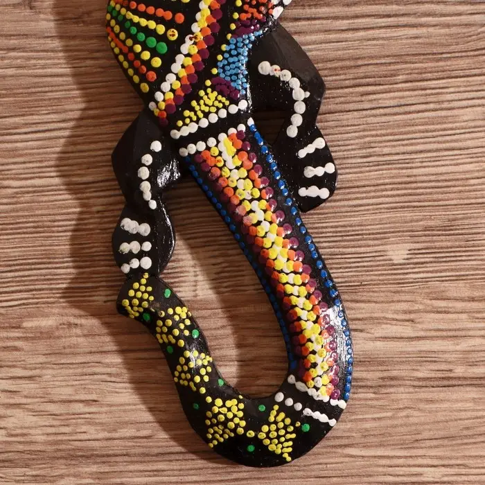 Панно декоративное  Панно декоративное "Ящерица геккон" 24х7,5х1 см МИКС