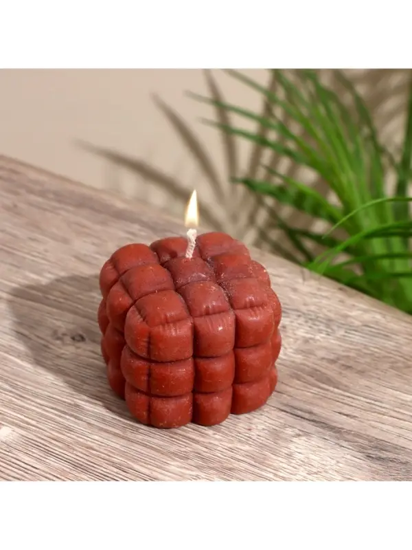 Свеча "Шоколад" 6х6х6 см, соевый воск МИКС