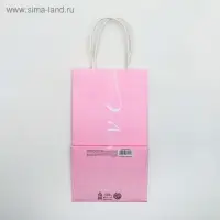 Пакет подарочный крафтовый, упаковка, «Love», 12 х 21 х 9 см