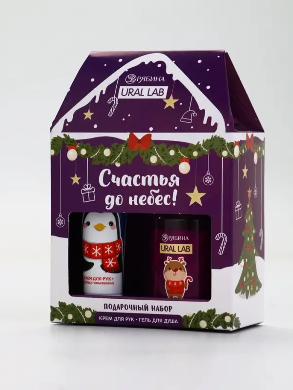 URAL LAB Набор "Счастья до небес", гель для душа 110 мл и крем для рук 30 мл