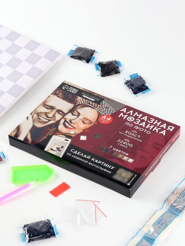 Алмазная мозаика по фото, на раме А4, полное заполнение, Vintage Алмазная мозаика по фото, на раме А4, полное заполнение, Vintage