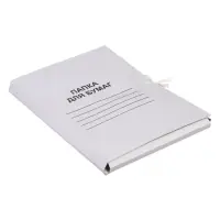 Папка для бумаг А4 на завязках Calligrata, до 200 листов, немелованный картон, 320 г/м&sup2;, белая