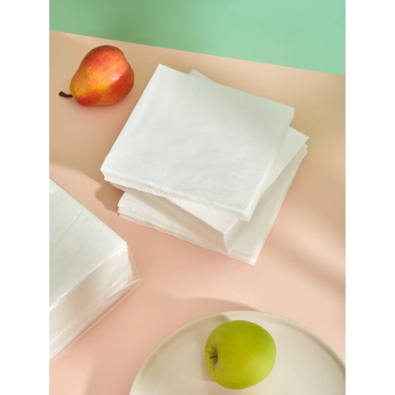 Салфетки бумажные Luscan 2сл 33х33см белые 200шт/уп