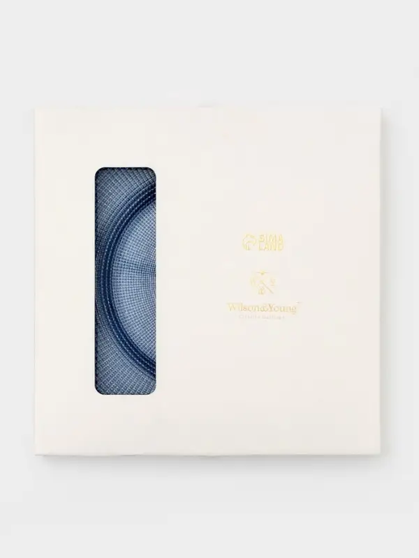 Тарелка подстановочная WY, d=33 см, стекло, голубая