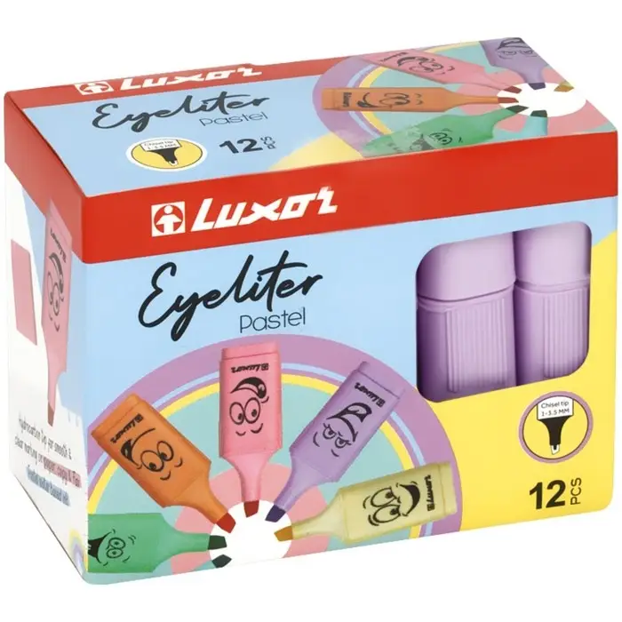 Маркер текстовыделитель Luxor Eyeliter Pastel, 1.0-4.5 мм, чернила на водной основе, пастельный фиолетовый Маркер текстовыделитель Luxor Eyeliter Pastel, 1.0-4.5 мм, чернила на водной основе, пастельный фиолетовый