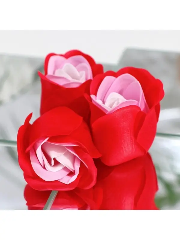 Мыльные розочки, трёхцветные, набор 6 шт., в коробке