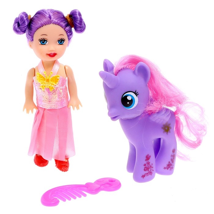 Кукла малышка «Анечка» с пони и аксессуарами, МИКС Кукла малышка «Анечка» с пони и аксессуарами, МИКС