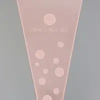 Пакет цветочный Конус, розовый, 28×9×44 см±1 см