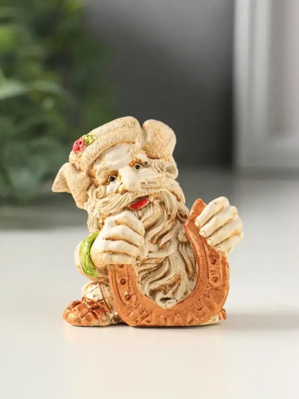Фигурка гипс &laquo;Домовой&raquo;, 6&times;6 см, слоновая кость