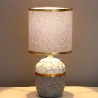 Лампа настольная RISALUX &laquo;Глиптика&raquo;, E14, 40 Вт, серо-белая, 13&times;13&times;26.5 см