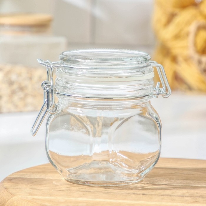 Банка для сыпучих продуктов &laquo;Прозрачная&raquo;, 350 мл