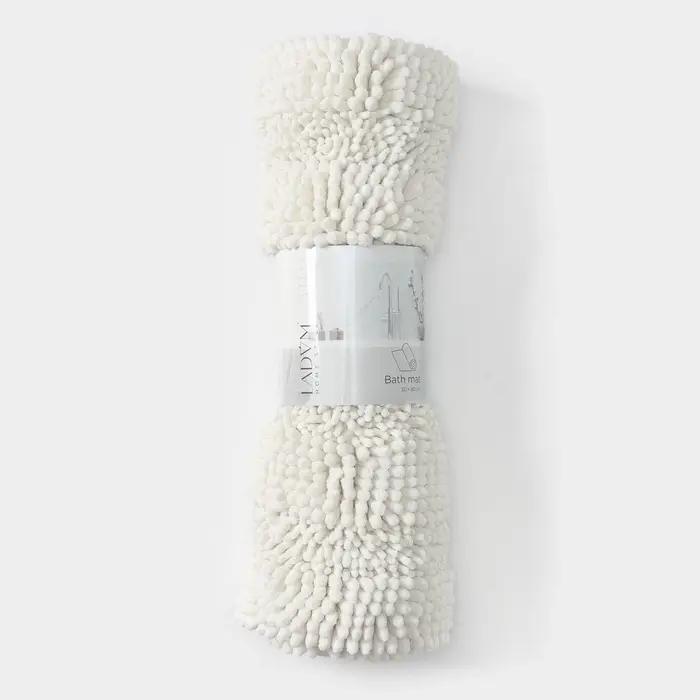Коврик для дома LaDо́m, букли, плотность 1900 г, 50&times;80 см, белый