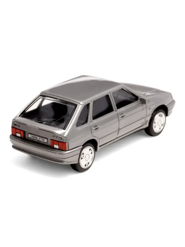 Машинка пластиковая Lada-2114 Samara, инерция, 11 см, серебристая