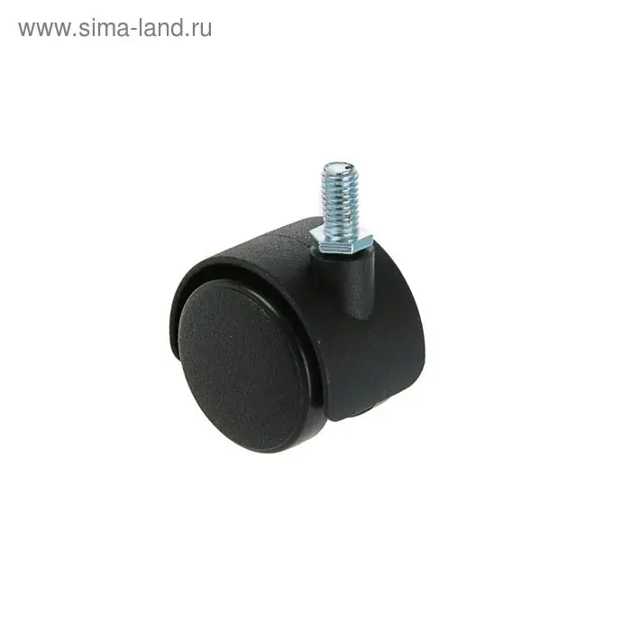 Колесо мебельное, d=40 мм, с футоркой M8×15 мм, без тормоза