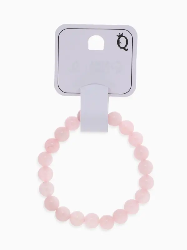 Браслет из бусин &laquo;Кварц&raquo;, d=5.5 см, шар №8, розовый