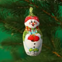 Шоколадная фигурка новогодняя на нитке "Дед Мороз, Снегурочка, Снеговик", МИКС, 18 г Шоколадная фигурка новогодняя на нитке "Дед Мороз, Снегурочка, Снеговик", МИКС, 18 г