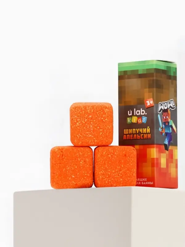 Бомбочки для ванны «Кубики», набор 3 шт x 70 г, аромат шипучий апельсин, URAL LAB Бомбочки для ванны «Кубики», набор 3 шт x 70 г, аромат шипучий апельсин, URAL LAB