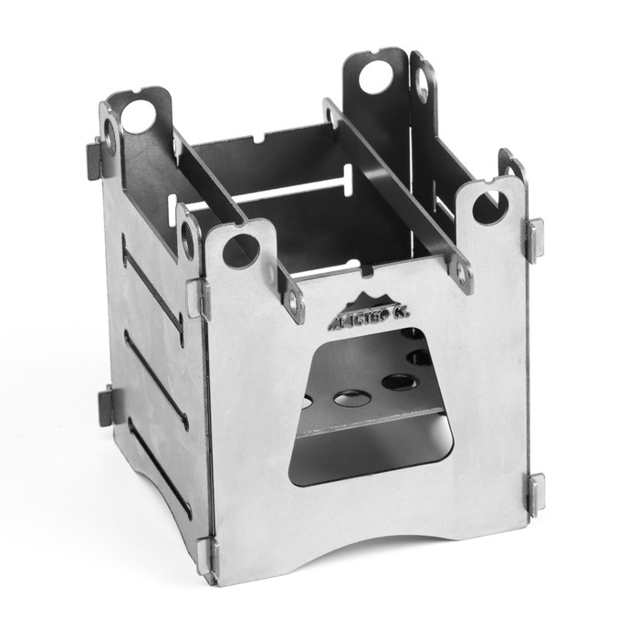 Печь-щепочница туристическая  Печь-щепочница туристическая "Мастер К." черный металл, 9 х 9 х 10 см