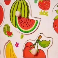 Рамка - вкладыш Лесная мастерская &laquo;Подбери картинку. Ягоды - фрукты&raquo;, 7 деталей