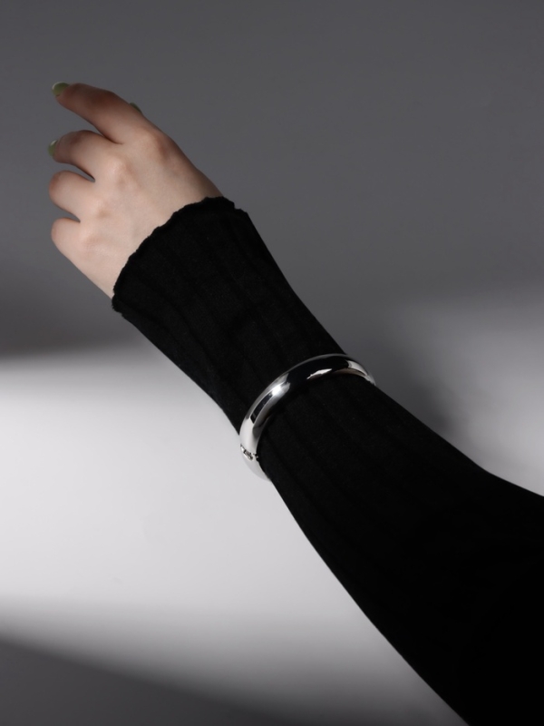 Браслет металл «Тренд» объёмный, цвет серебро Браслет металл «Тренд» объёмный, цвет серебро