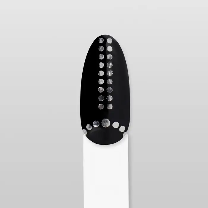 Наклейки для ногтей «Бусинка», металлизированные, цвет серебристый