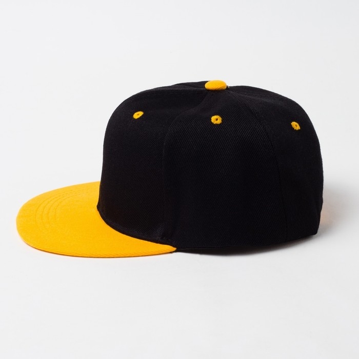 Бейсболка с прямым козырьком для мальчика MINAKU, размер 54, цвет чёрный/жёлтый Бейсболка с прямым козырьком для мальчика MINAKU, размер 54, цвет чёрный/жёлтый