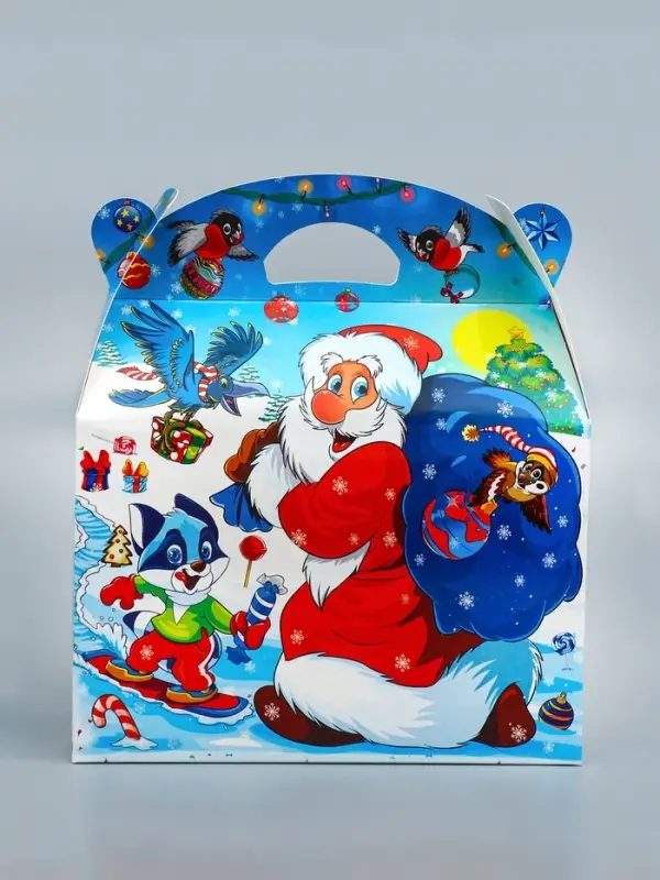 Подарочная новогодняя коробка «Развеселые хлопоты», Баул 22×9×22 см Подарочная новогодняя коробка «Развеселые хлопоты», Баул 22×9×22 см