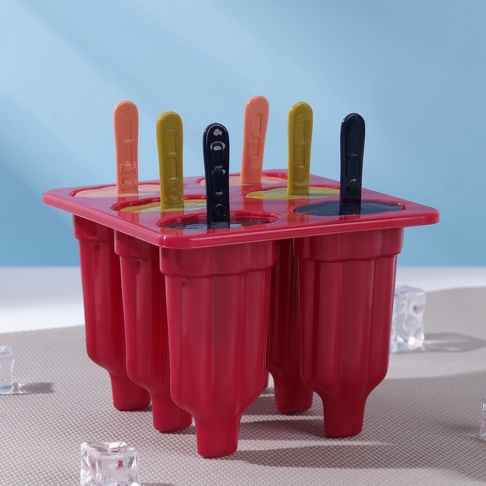 Форма для мороженого «Карусель», 6 ячеек, цвет МИКС Форма для мороженого «Карусель», 6 ячеек, цвет МИКС