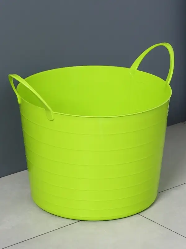 Корзина для белья мягкая, 17 л, d=33 см, h=24.5 см, ярко-зелёная