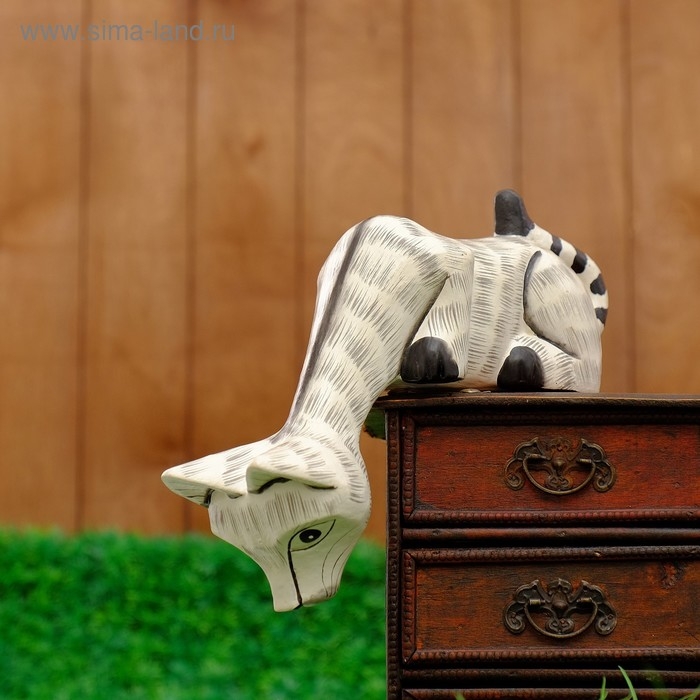 Сувенир дерево "Котёнок Матвей подглядывает" 24х17х7 см