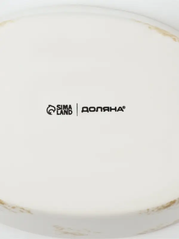 Форма для запекания Доляна Organic Gold, 500 мл, 22&times;13&times;4.5 см, овальная, фарфор, белое