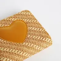 Кошелёк на молнии &laquo;Сердце&raquo;, жёлтый