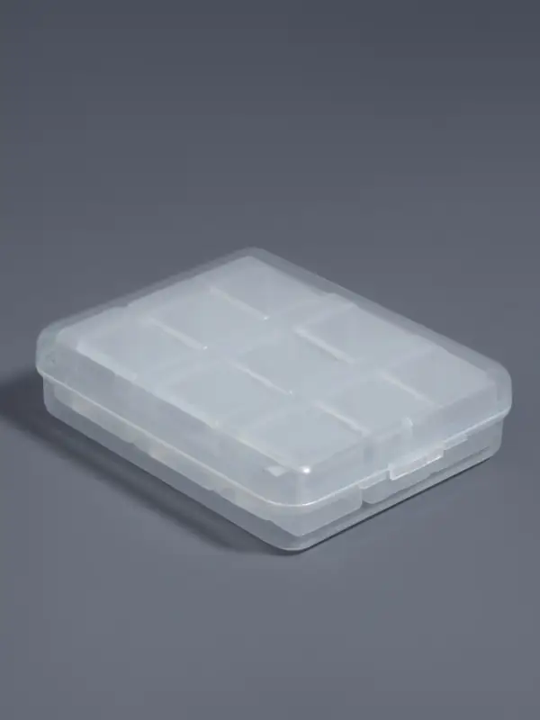 Органайзер для хранения мелочей, 9 баночек, в контейнере, 11.5&times;9&times;2.7 см, прозрачный