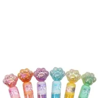 Набор маркеров-текстовыделителей &laquo;Лапки блеск&raquo;, 3 цвета, скошенный наконечник, узел 4 мм, МИКС