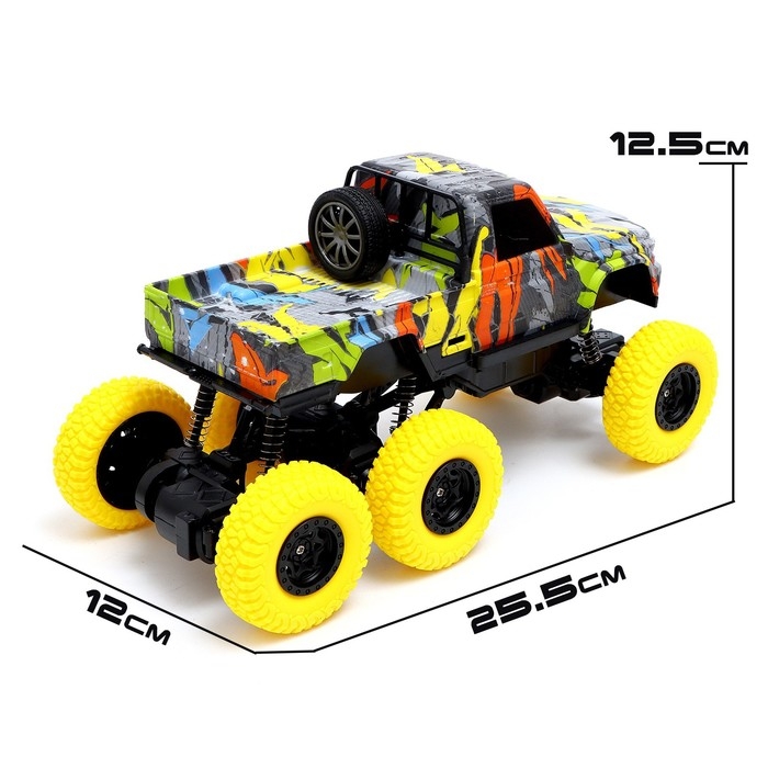 Джип радиоуправляемый «Граффити», 1:16, работает от аккумулятора, цвет жёлтый Джип радиоуправляемый «Граффити», 1:16, работает от аккумулятора, цвет жёлтый