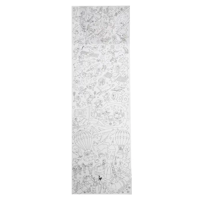 Самая длинная раскраска «Космос», размер — 29,7 × 101 см