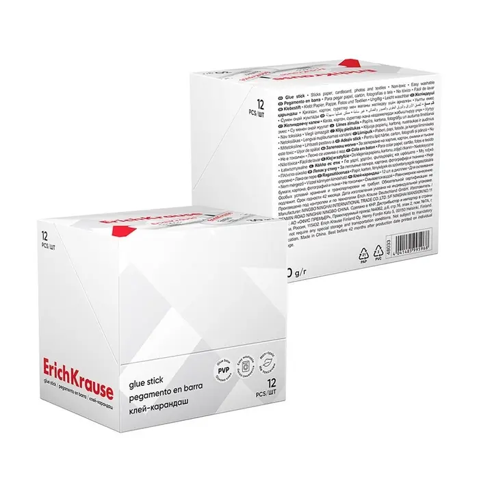 Клей-карандаш, ErichKrause EasyStick, PVP, быстрое склеивание, 30 г