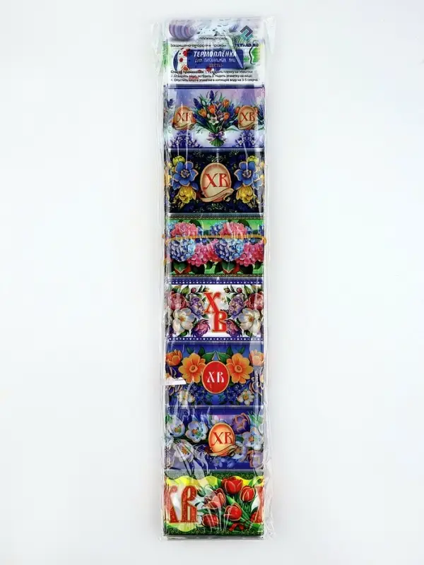 Термонаклейки на 7 яиц &laquo;Цветы&raquo;, на пасху
