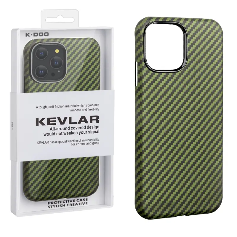 Чехол iPh 12 Pro Max Kevlar Green