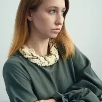 Бусы &laquo;Жгут&raquo; жемчуг, шар № 2,6,8, белые в серебре, L=45 см