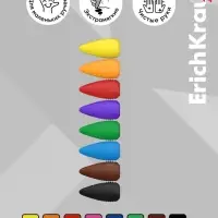 Восковые мелки 8 цв, ErichKrause Baby, блистер, европодвес