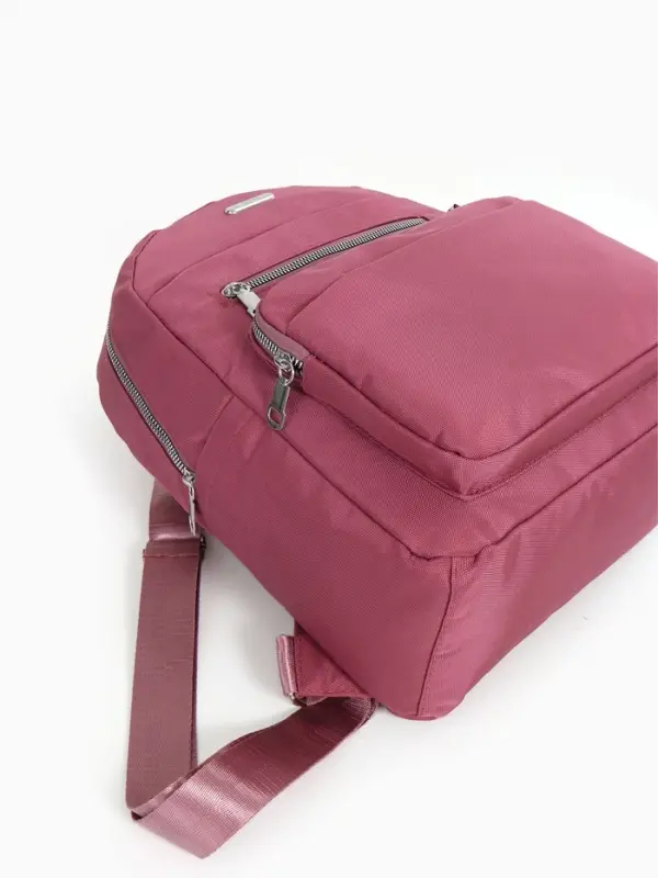 Рюкзак городской, с косметичкой, 5 карманов, бордовый