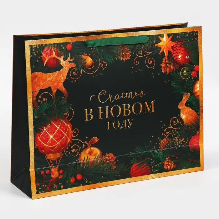 Пакет подарочный новогодний ламинированный «Чудо», L 40 х 31 х 11.5 см Пакет подарочный новогодний ламинированный «Чудо», L 40 х 31 х 11.5 см