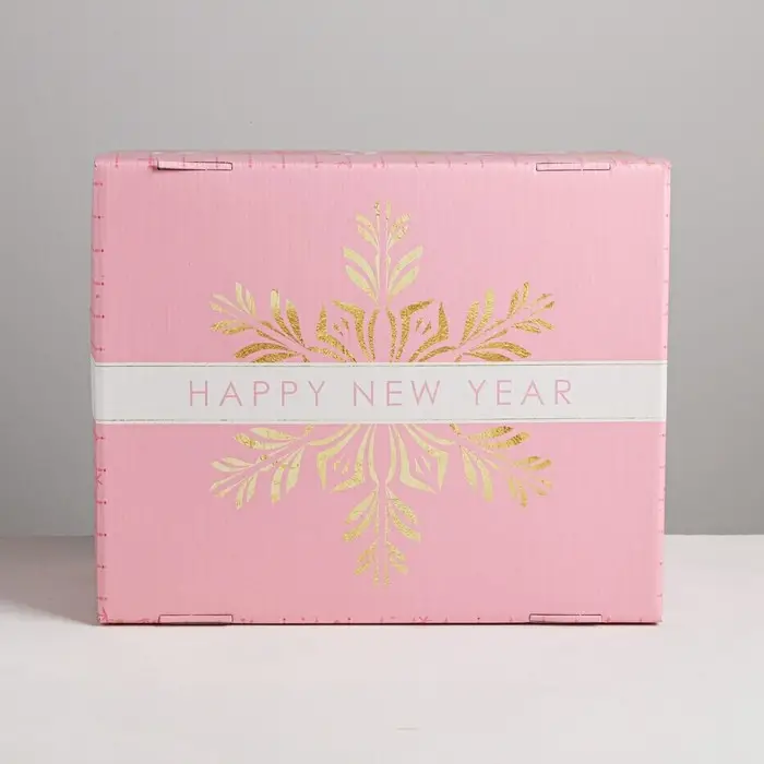 Коробка подарочная новогодняя складная «Теплоты», 31,2 х 25,6 х 16,1 см, Новый год Коробка подарочная новогодняя складная «Теплоты», 31,2 х 25,6 х 16,1 см, Новый год