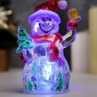 Фигурка светодиодная &laquo;Снеговик&raquo;, 11.5 см, свечение мульти (RGB)