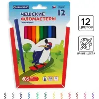 Фломастеры 12 цветов Centropen 7790 &laquo;Пингвины&raquo; 1.8 мм, линия 1.0 мм