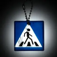 Светоотражающий элемент &laquo;Пешеходный переход&raquo;, двусторонний, 4.8&times;4.8 см, синий